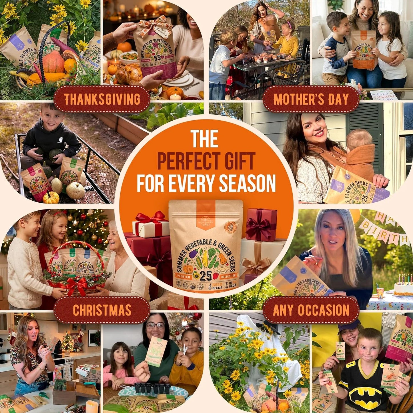 25 Premium Non-GMO Heirloom Vegetable & Greens Seed Varieties for a Thriving Summer Garden - Over 6,510 Seeds!