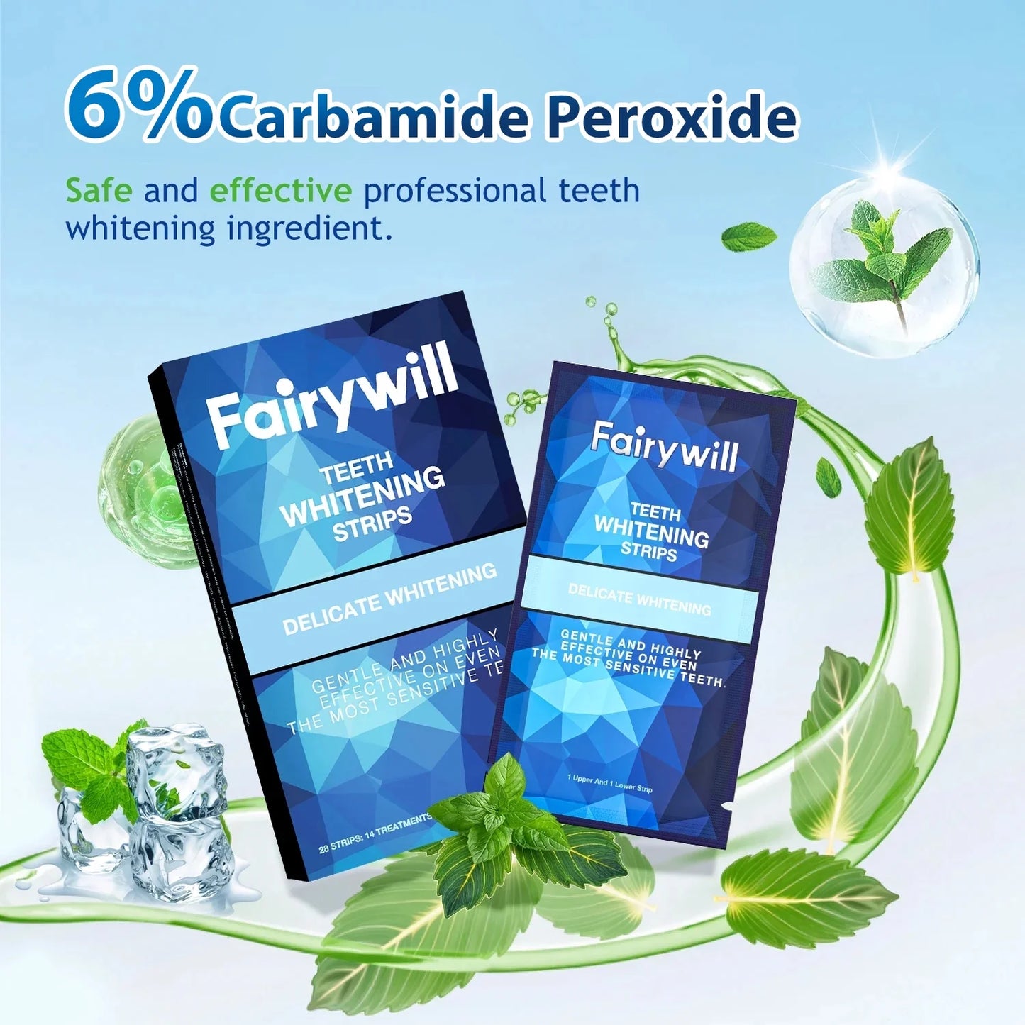 Ultimate LED Teeth Whitening Strips Kit - 28 Strips + 24 Blue Light Accelerator for Fast, Sensitive Care Against Coffee & Smoking Stains!