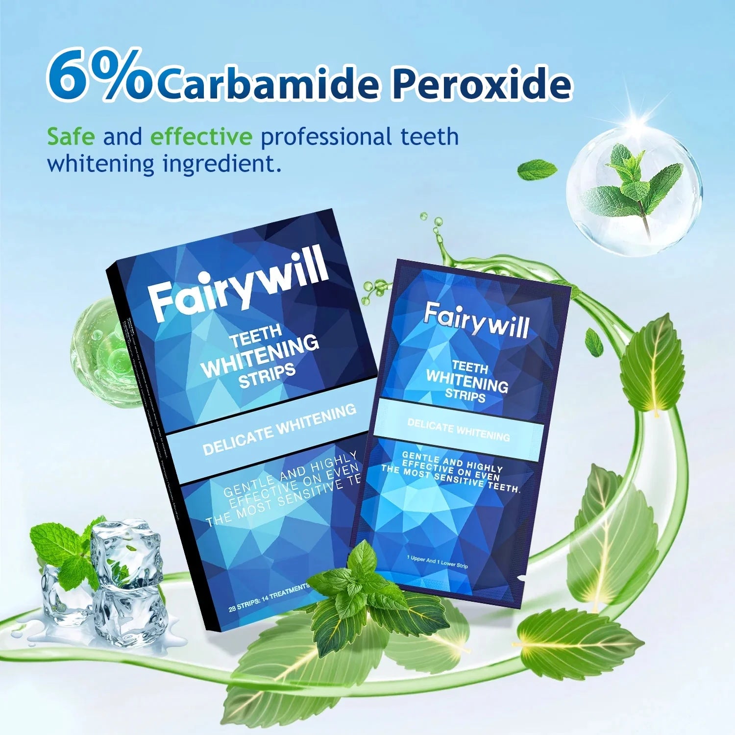 Ultimate LED Teeth Whitening Strips Kit - 28 Strips + 24 Blue Light Accelerator for Fast, Sensitive Care Against Coffee & Smoking Stains!