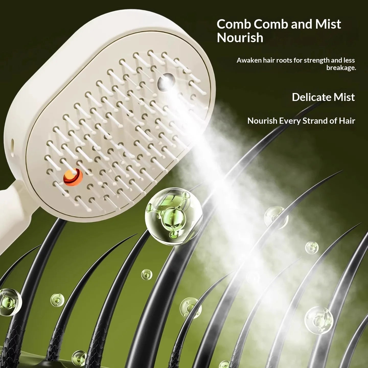 Electric Airbag Massage Comb with Essential Oil Atomization - Anti-Static Hair Brush for Enhanced Styling and Care