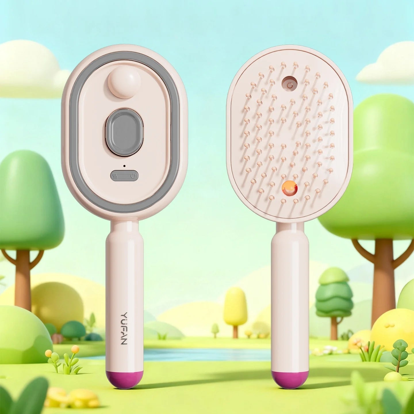Electric Airbag Massage Comb with Essential Oil Atomization - Anti-Static Hair Brush for Enhanced Styling and Care