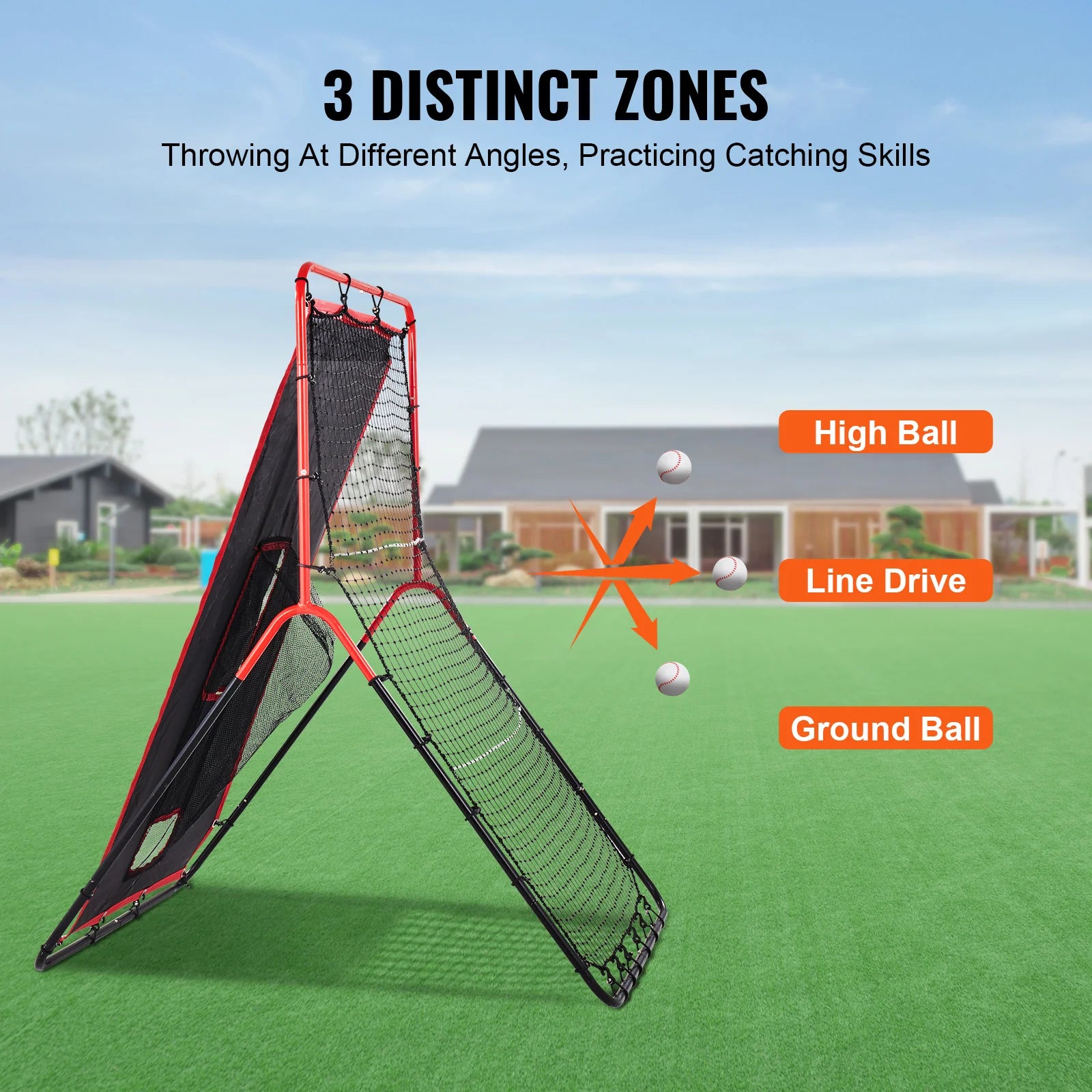 Ultimate Dual-Sided Baseball & Softball Rebounder Net - 3.5 x 4.5 Ft Pitch Trainer for Perfecting Your Skills!