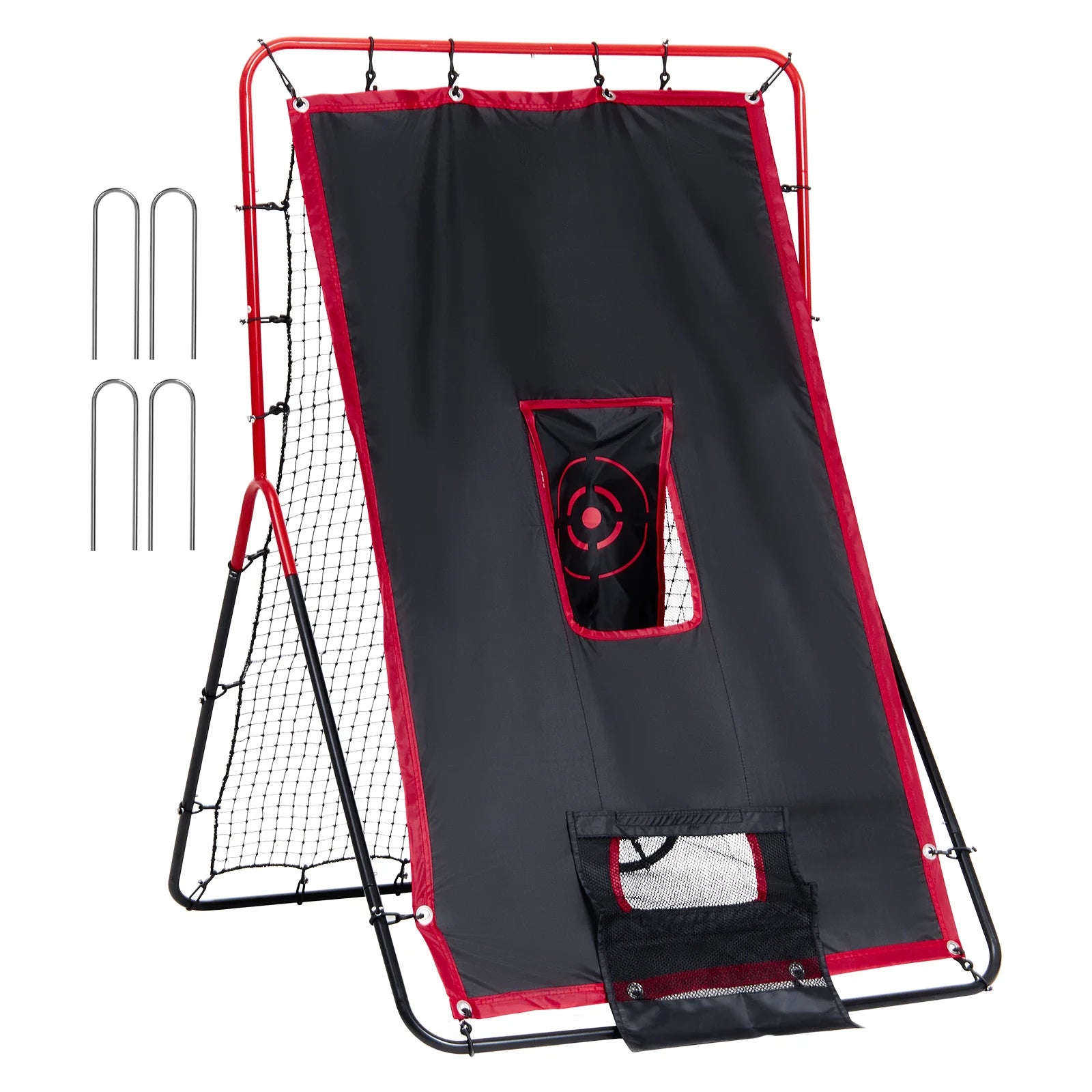 Ultimate Dual-Sided Baseball & Softball Rebounder Net - 3.5 x 4.5 Ft Pitch Trainer for Perfecting Your Skills!