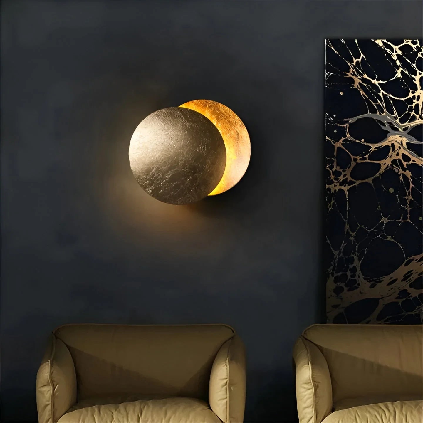 Lunara Halo | 360° Rotating LED Wall Light with Ambient Glow