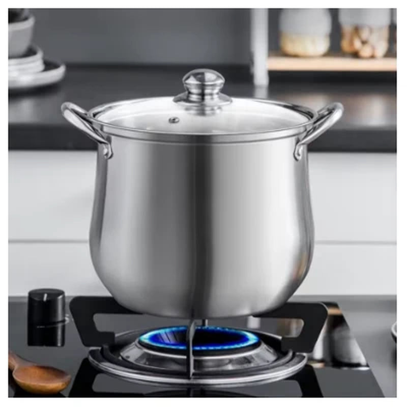 Large Heavy-Duty Stainless Steel Stock Pot for Soups, Stews, and Boiling - Durable and Easy to Clean Kitchen Essential