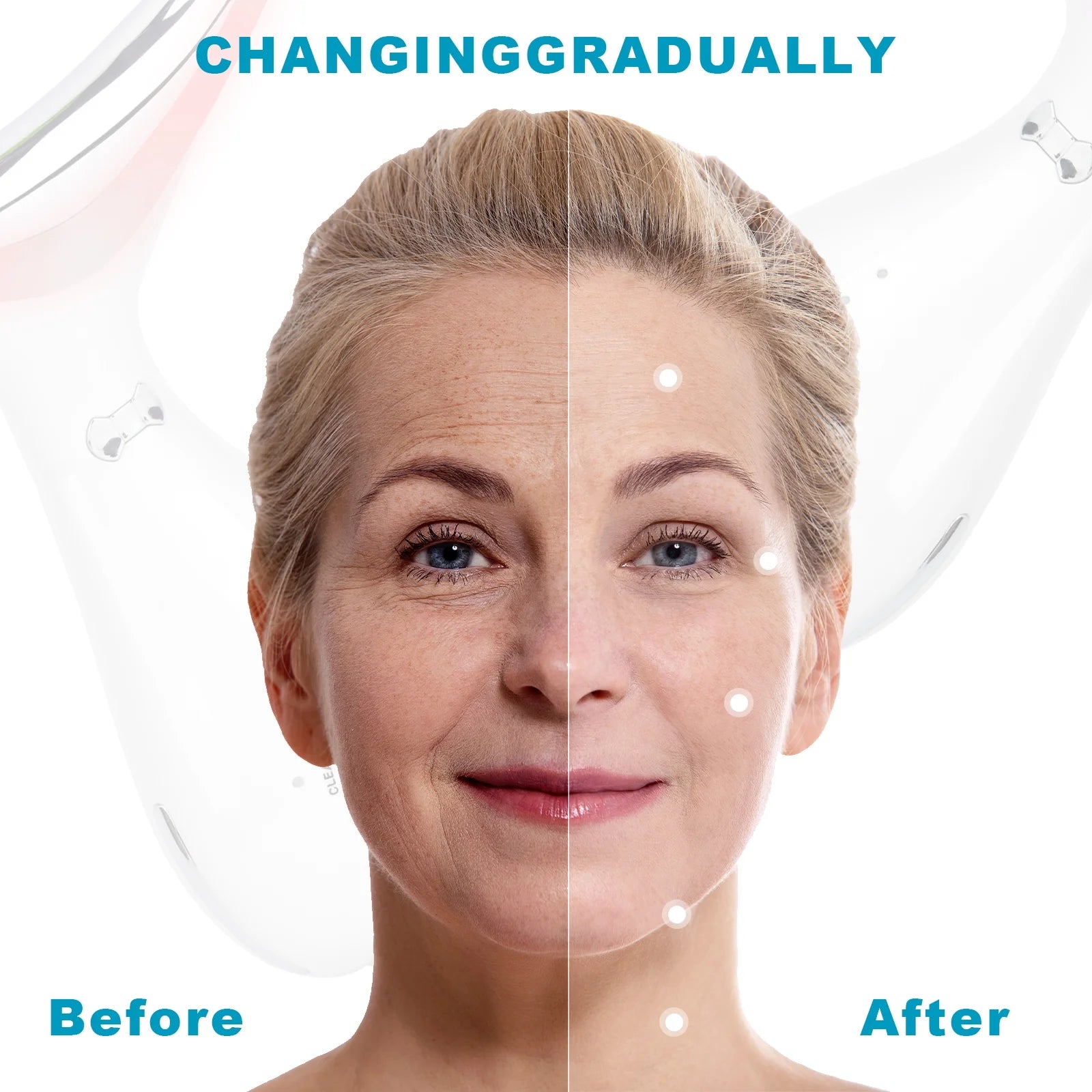 3-in-1 Portable Neck and Face Beauty Device for Advanced Skin Care: Facial Massager with Sculpting, Vibration, Thermal, and Microcurrent Treatments