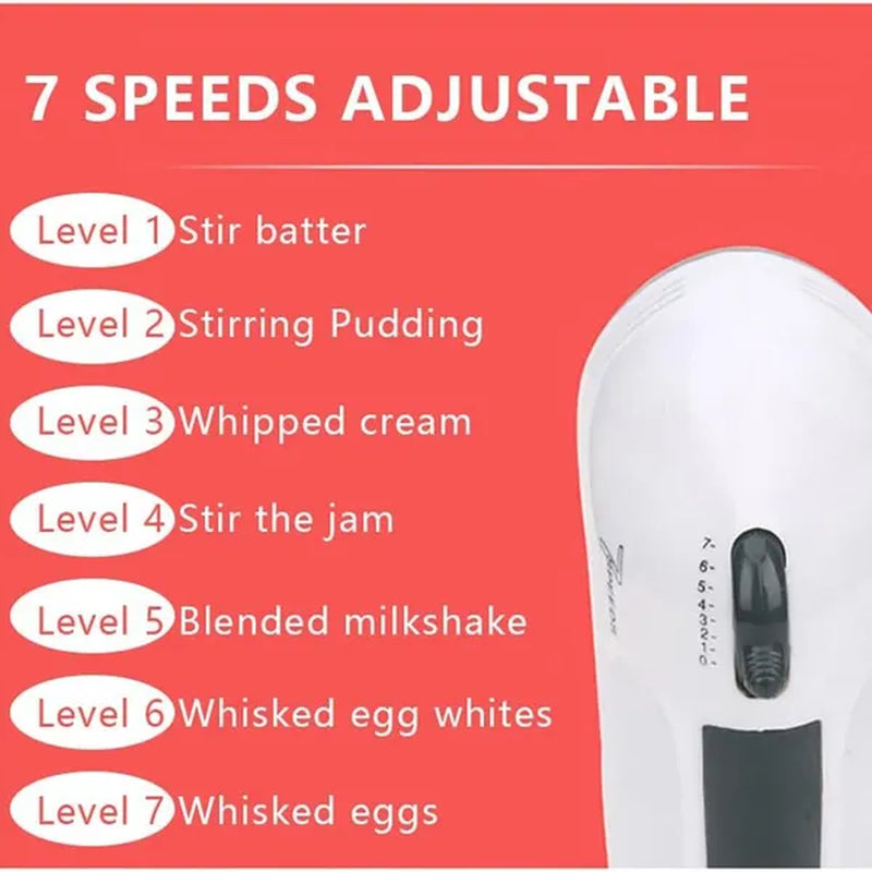 Automatic Electric Hand Mixer with Stand and Bowl - Multifunctional Kitchen Appliance for Dough Kneading, Egg Beating, and Culinary Preparation