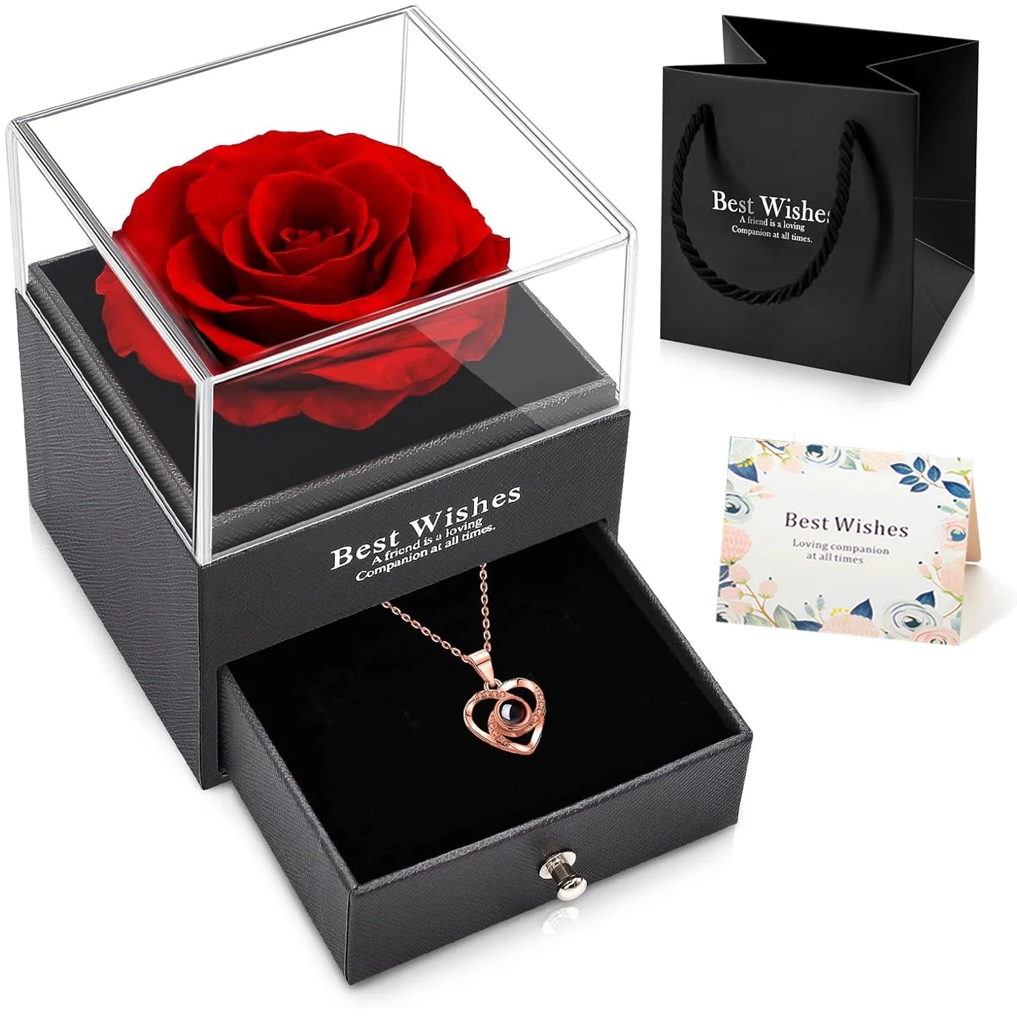 Eternal Love Red Rose Necklace - A Timeless Gift for Her