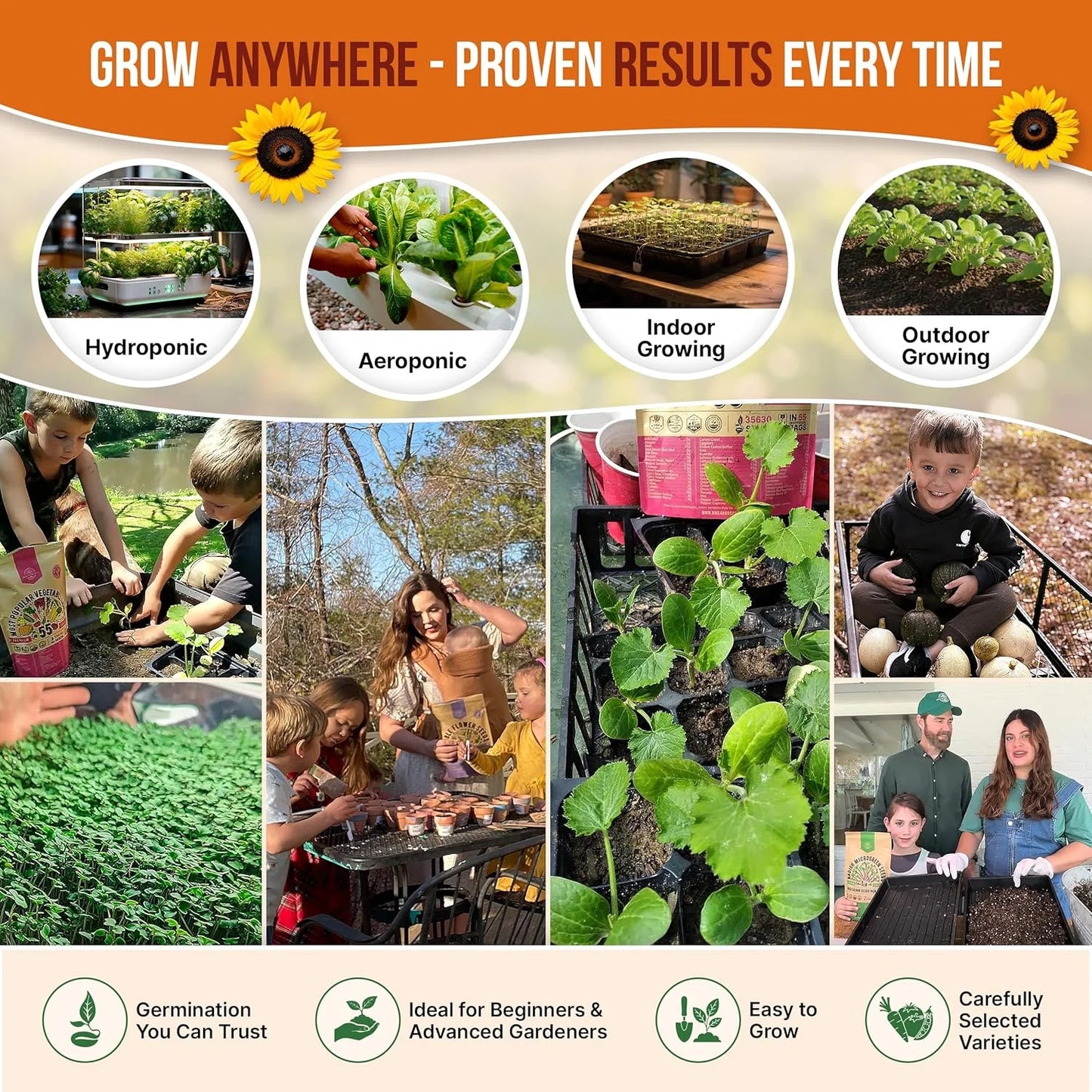 25 Premium Non-GMO Heirloom Vegetable & Greens Seed Varieties for a Thriving Summer Garden - Over 6,510 Seeds!