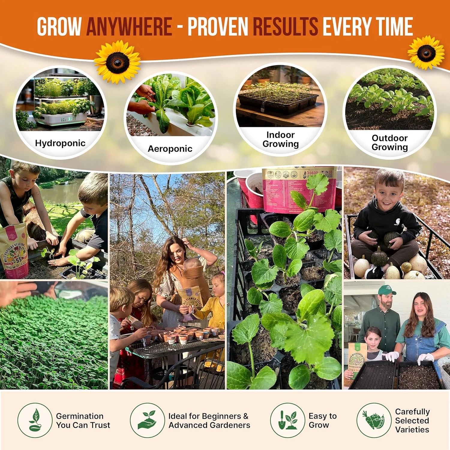 25 Premium Non-GMO Heirloom Vegetable & Greens Seed Varieties for a Thriving Summer Garden - Over 6,510 Seeds!