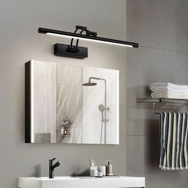 QUASHION LED Metal Foldable Bathroom Mirror Wall Lamp - Modern Nordic Sconce Lighting Fixture for Dressing Tables