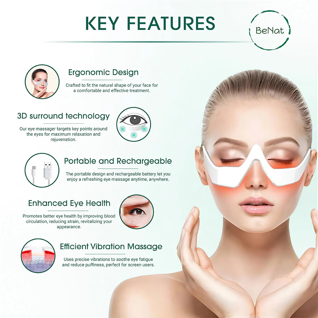 Under-Eye Red Light Therapy Rejuvenation and Relaxation System