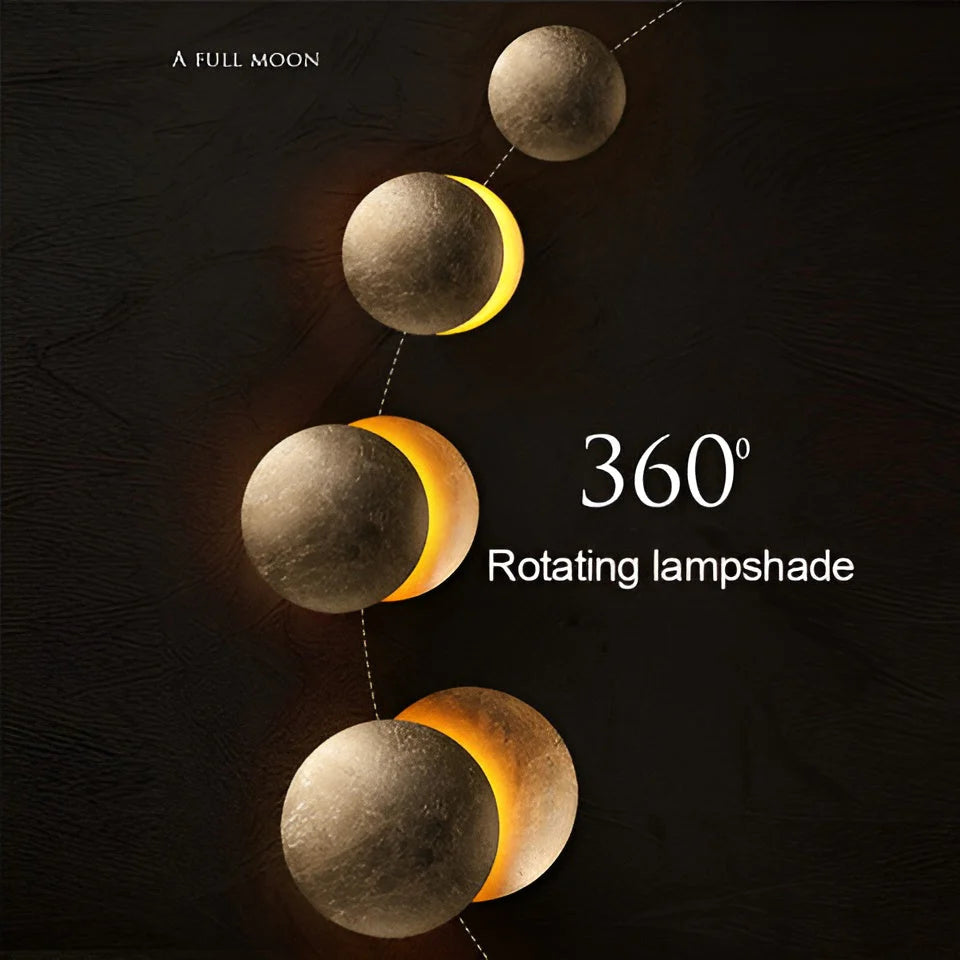 Lunara Halo | 360° Rotating LED Wall Light with Ambient Glow