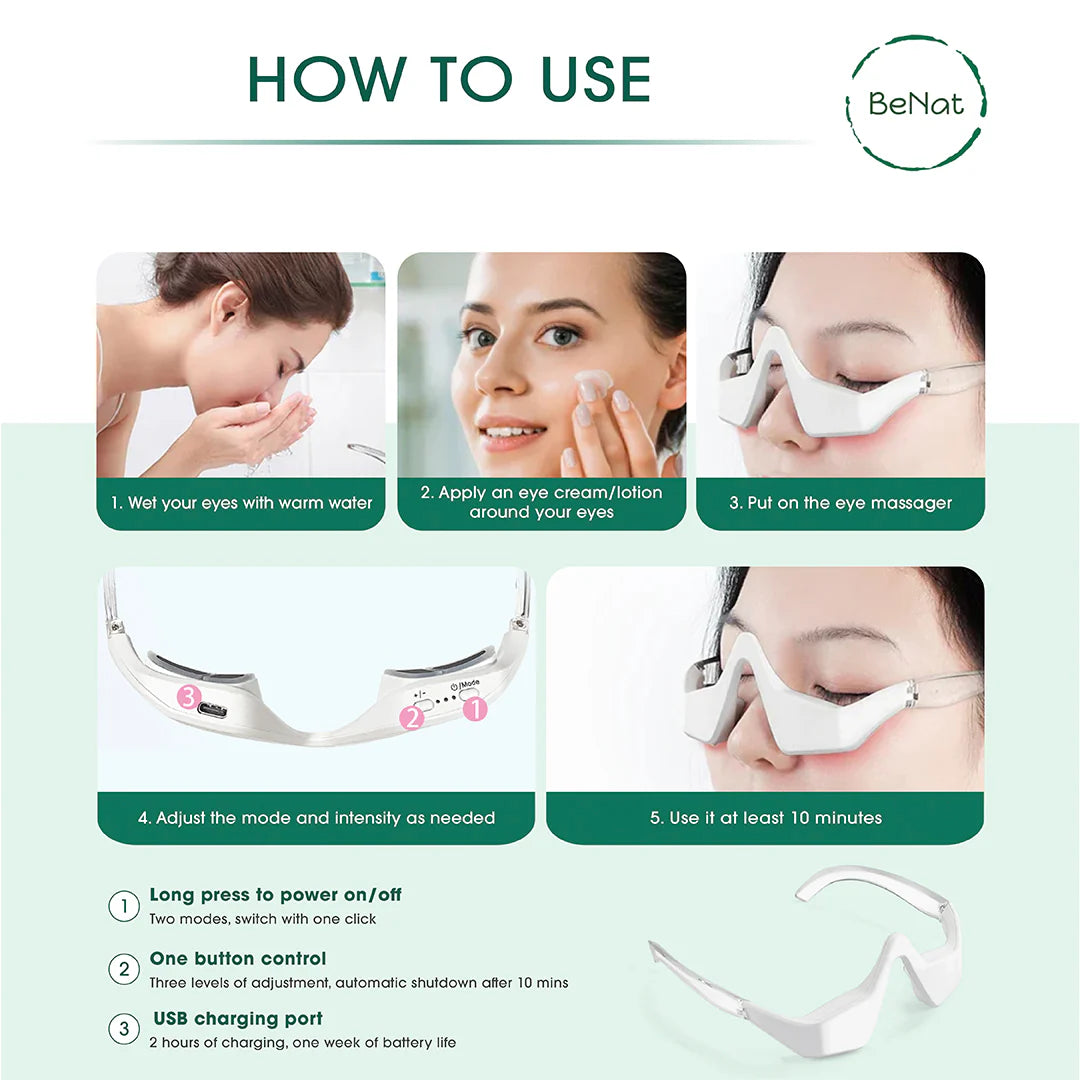 Under-Eye Red Light Therapy Rejuvenation and Relaxation System