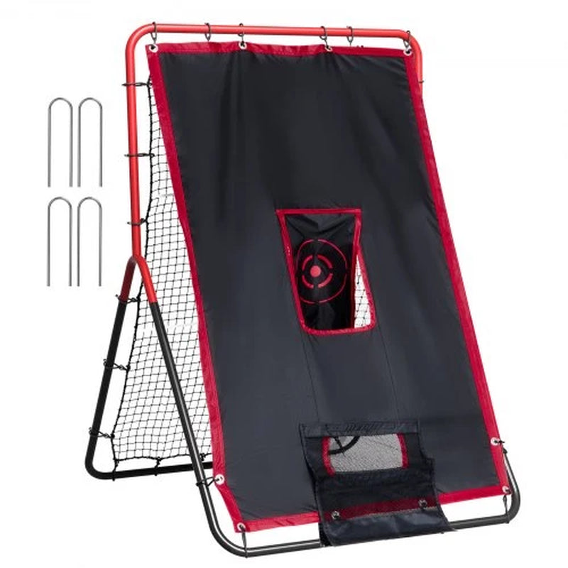 Ultimate Dual-Sided Baseball & Softball Rebounder Net - 3.5 x 4.5 Ft Pitch Trainer for Perfecting Your Skills!