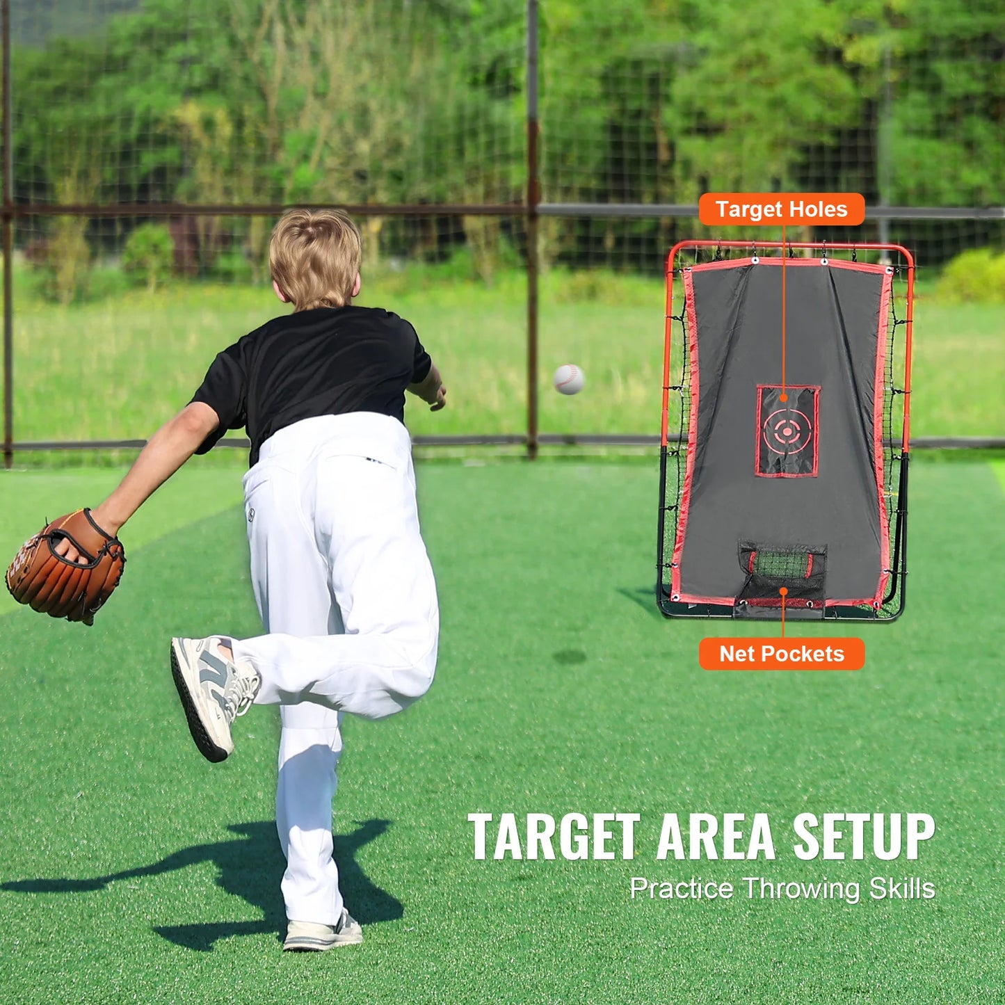 Ultimate Dual-Sided Baseball & Softball Rebounder Net - 3.5 x 4.5 Ft Pitch Trainer for Perfecting Your Skills!