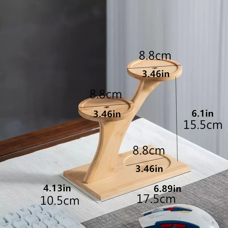 Bamboo Plant Stand - 3-Tier Indoor Succulent Shelf for Home and Office Decor