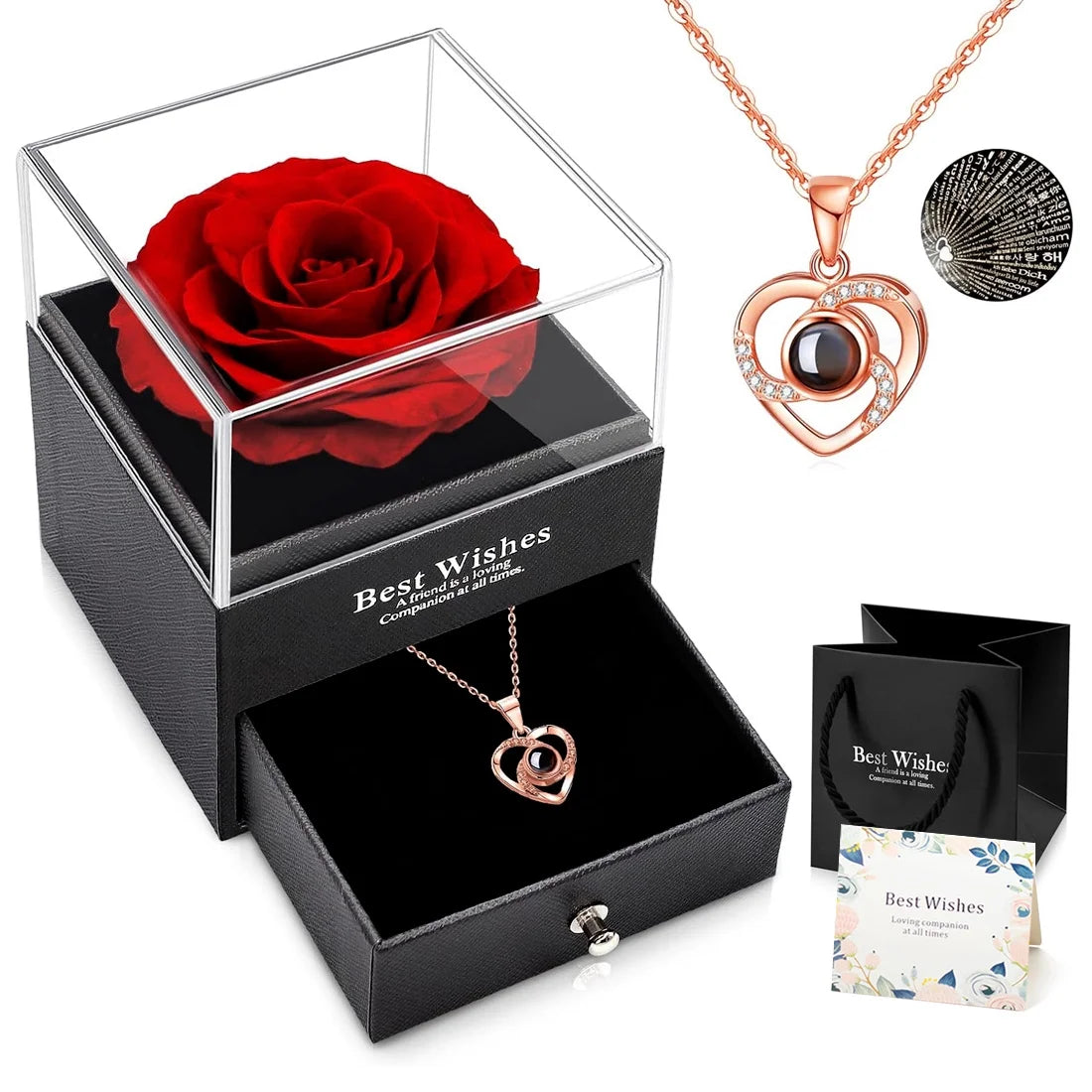 Eternal Love Red Rose Necklace - A Timeless Gift for Her