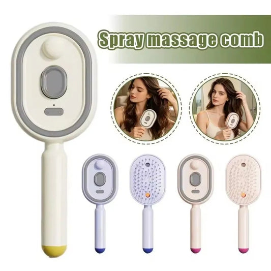 Electric Airbag Massage Comb with Essential Oil Atomization - Anti-Static Hair Brush for Enhanced Styling and Care